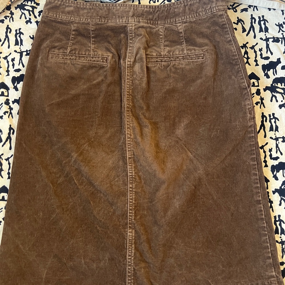 Ann Taylor Loft Brown Cotton/Spandex Corduroy Skirt - Size 2 - Picture 10 of 15